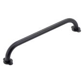 Sliding Door Rail Wrought Iron Handle - 12.4'' - Black