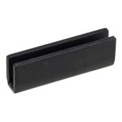 Connector for 2 Barn Rails - 3 1/8'' x 1 3/8'' x 5/8'' - Black
