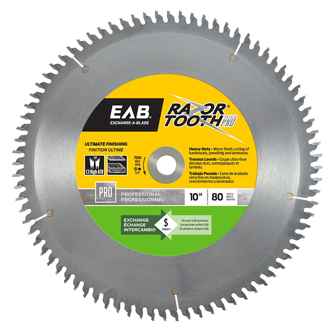 "Razor Tooth" Circular Saw Carbide Blade-10" -80TH