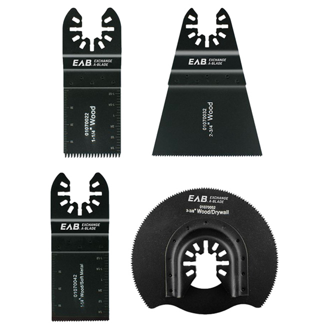 Lames pour outil oscillant multifonctionnel, 4 pièces