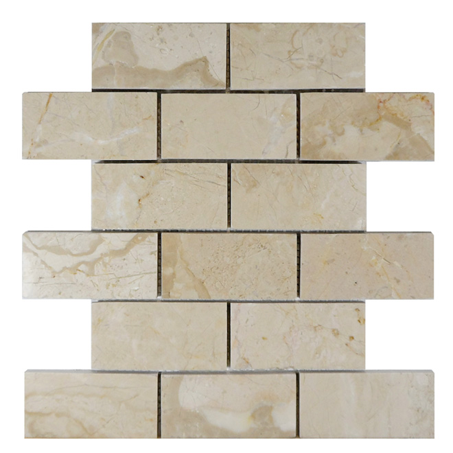 Mosaïque de marbre «Crema Marfil»