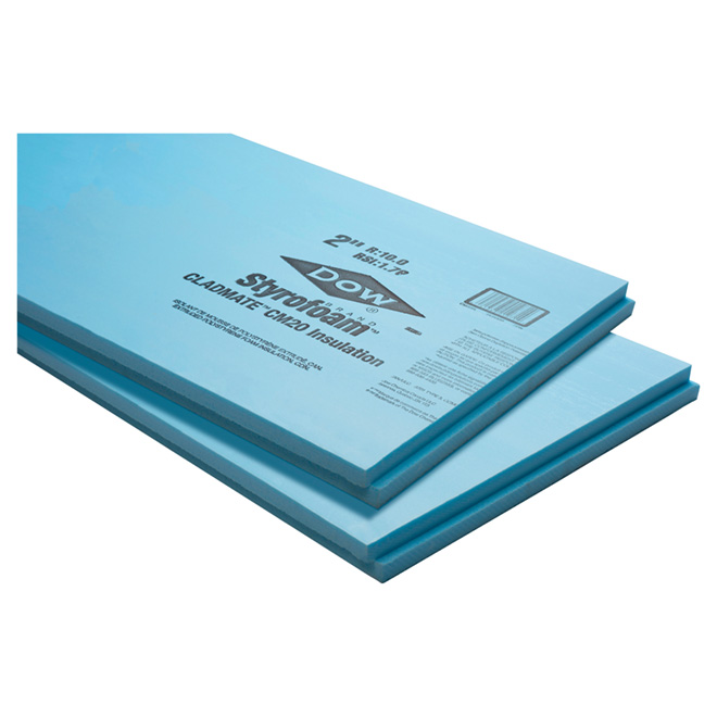 Cladmate R10 Insulation Panel - 2" x 4' x 8'