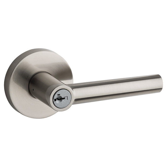 Levier d'entrée à clé « Milan », nickel satiné