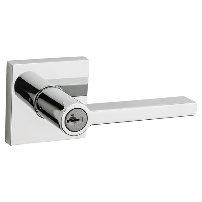 Keyed Door Lever - "Halifax" - Bright Chrome