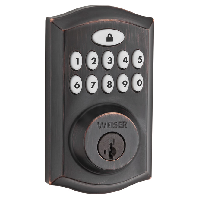 Electronic Deadbolt - "Smartcode" - Venetian Bronze