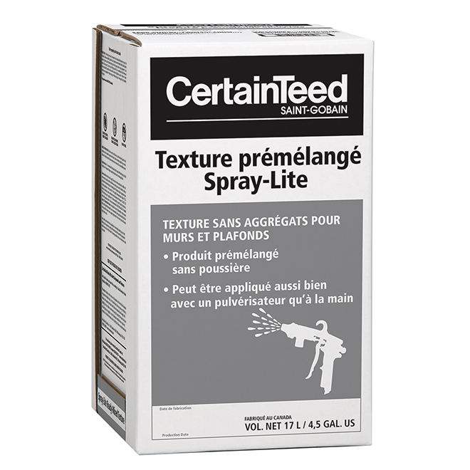 Texture prémélangée « Spray-Lite » 17 l, blanc cassé