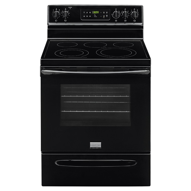 Cuisinière électrique à convection, 5,7 pi³, noir