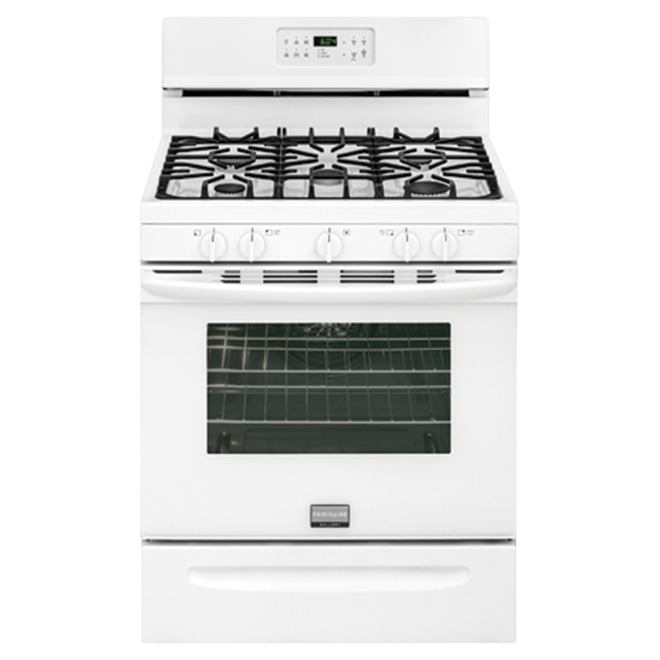 Cuisinière au gaz autoportante, 5 pi³, blanc