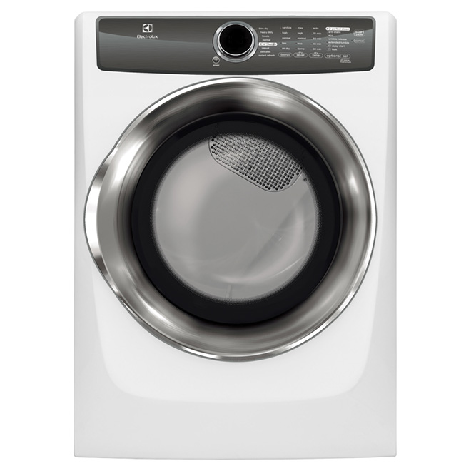 Sécheuse au gaz avec vapeur, 8 pi³, blanc