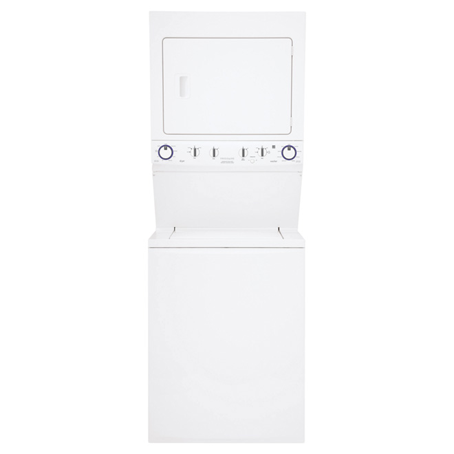 Ensemble superposé laveuse et sécheuse, 4,4/5,5 pi³, blanc