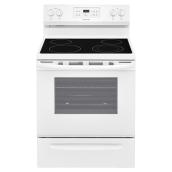 Cuisinière électrique amovible, 5,3 pi³, blanc