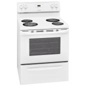Cuisinière électrique amovible, 4,9 pi³, blanche