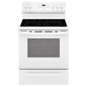 Cuisinière électrique autoportante, 5,3 pi³, blanc