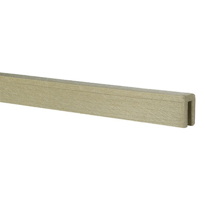 Lattice PVC "U" Moulding 3/4" x 1 1/4" x 8' -Khaki