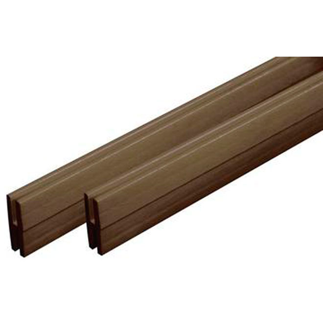 Moulure de PCV en «H», 3/4 po x 2 1/4 po x 8 pi, noyer