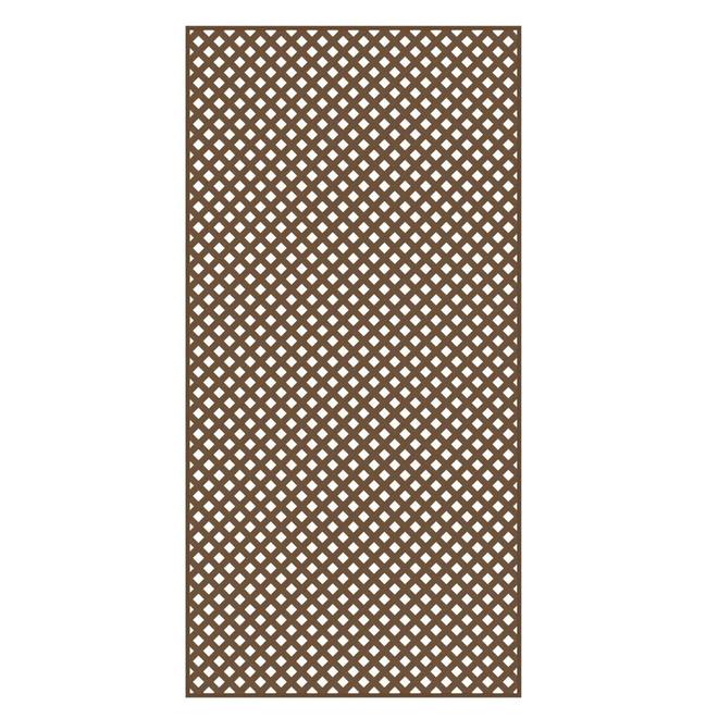 "Privacy" PVC Lattice - Walnut