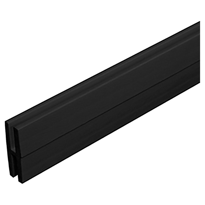 Séparateur de treillis en PCV 3/4 po x 2 1/4 po x 8 pi, noir