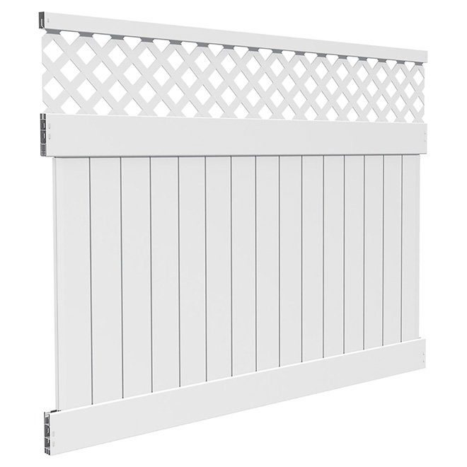 PVC Lattice-Top Fence - 72" x 96"