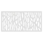 Panneau décoratif d'extérieur Sprig, 2' x 4', blanc