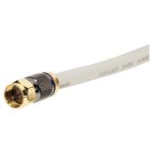 Câble coaxial RG6 de haute qualité, 12', gris