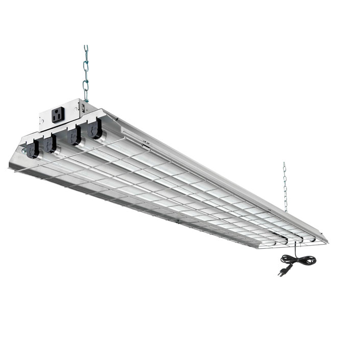 4-Light Wireguard Fluorescent Light Fixture - 48
