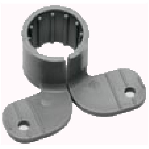 3/4" Grey Polypropylene Pipe Half Clamp in 6-Pack