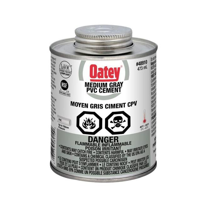 Ciment gris en format de 473 ml pour tuyaux en PVC
