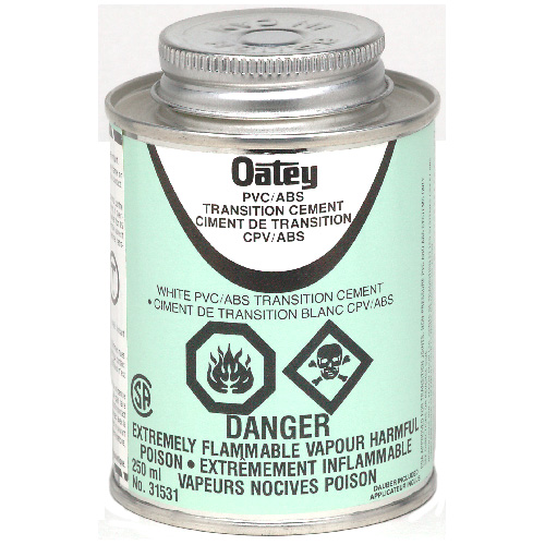 Ciment vert moyen de 473 ml pour transition tuyaux ABS, PVC