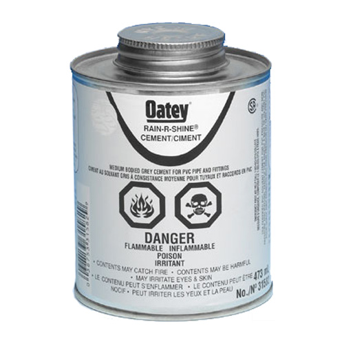 Ciment gris moyen « Rain-R-Shine » de 236 ml pour tuyaux PVC
