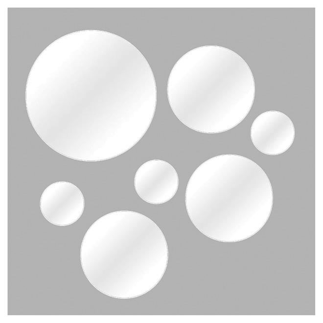 Ensemble de 7 miroirs ronds, formats variés