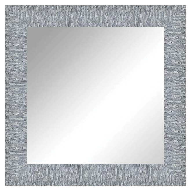 Miroir avec cadre, 21" x 25", argent
