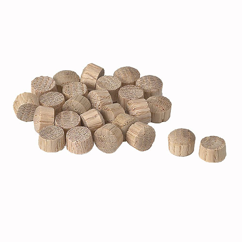 SOLID OAK ROUND HEAD SCREW PLUGS