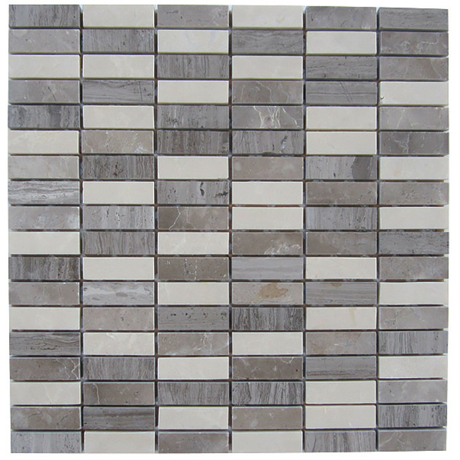 Mosaïque de marbre 12" x 11 3/4", Ruisseau, boite de 5