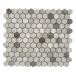 Marble Mosaic 10" x 12" - Hexagon Grey Wood - Box of 5 | RONA