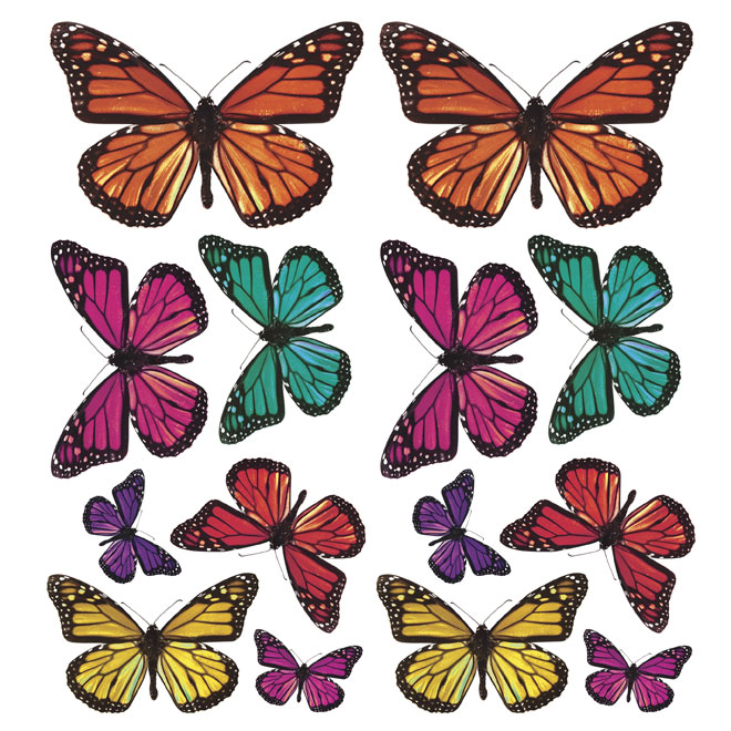 Peel and Stick Wall Decals - 3D Butterflies