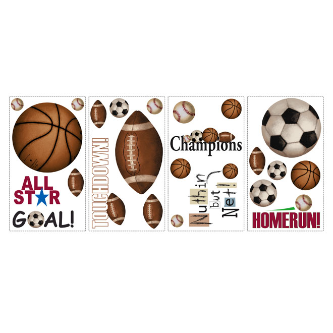 Peel and Stick Wall Decals - Play Balls