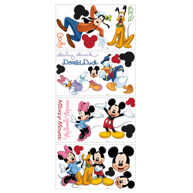 Appliqué mural autocollant «Mickey et ses Amis»