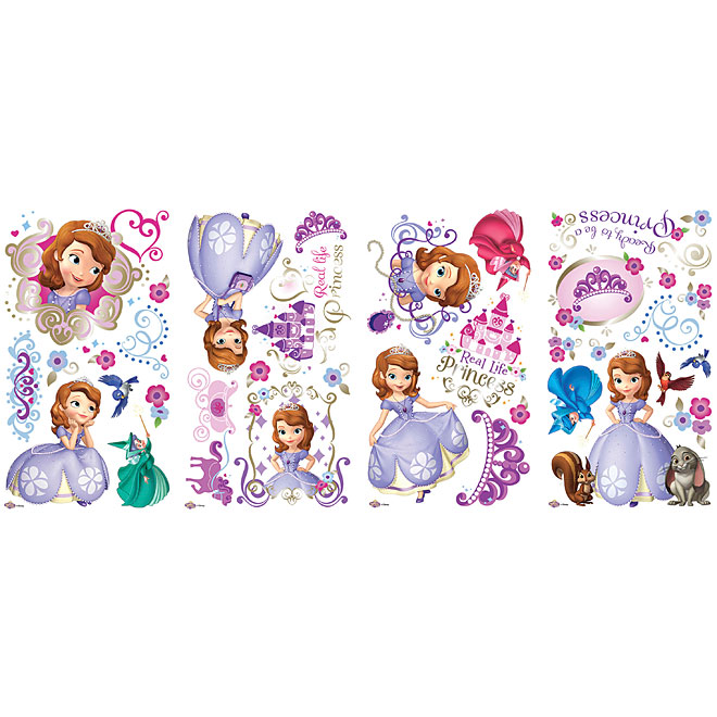 Appliqué mural autocollant «Princesse Sofia»