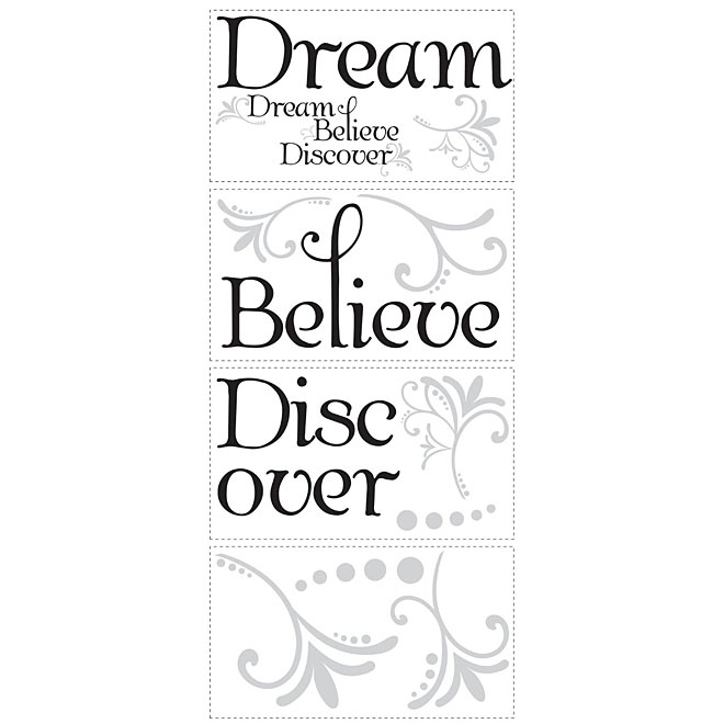 Peel and Stick Wall Decals - Dream Believe Discover