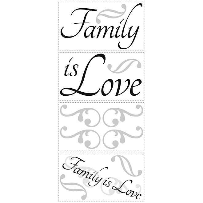 Peel and Stick Wall Decals - Family is Love