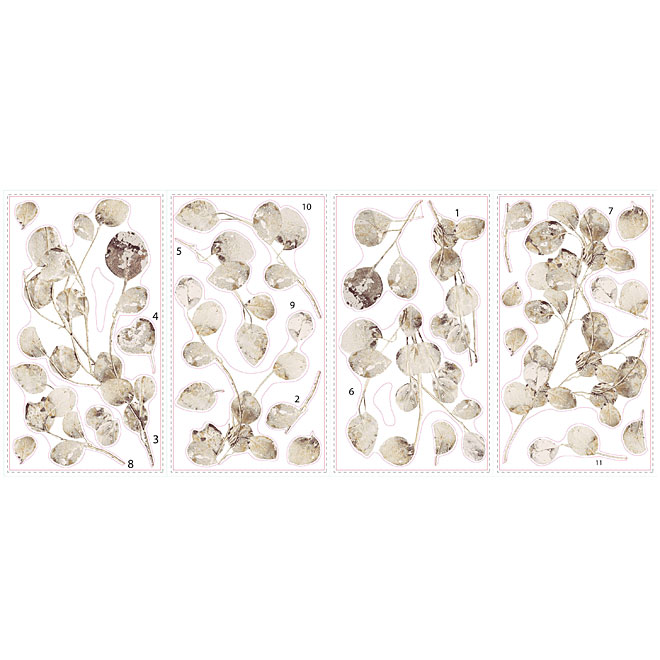 Peel and Stick Wall Decals - Silver Branches