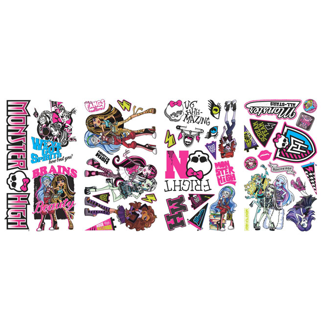 Appliqué mural autocollant «Monster High»