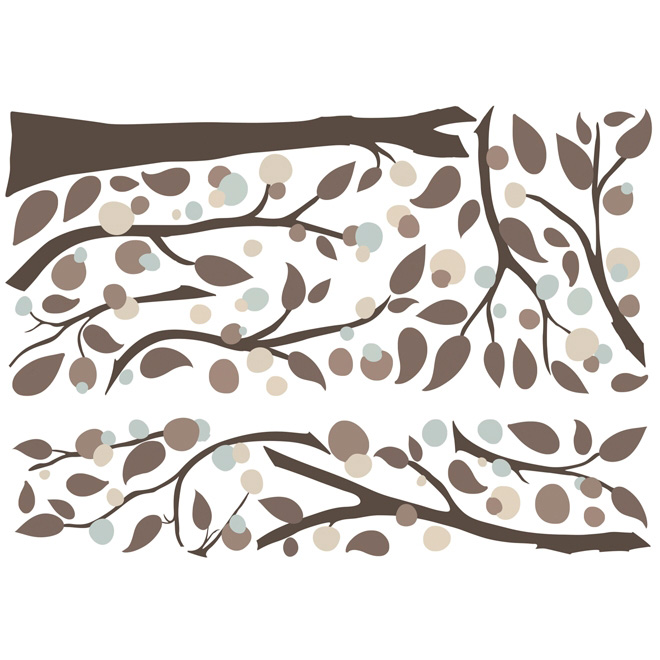 Appliqué mural autocollant géant «Arbre »