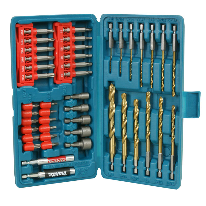 Set of 44 bits and drill bits