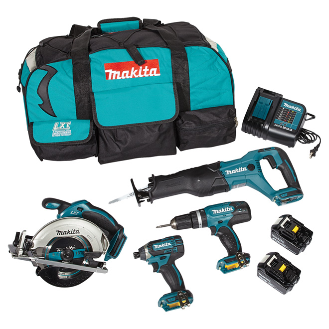 Set of 4 Cordless Tools -18 V Lithium-ion LXT - Teal