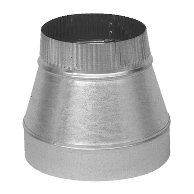 5" to 4" Diameter Galvanized Steel Reducer