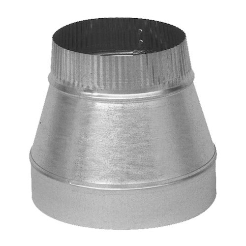 5" to 4" Diameter Galvanized Steel Reducer