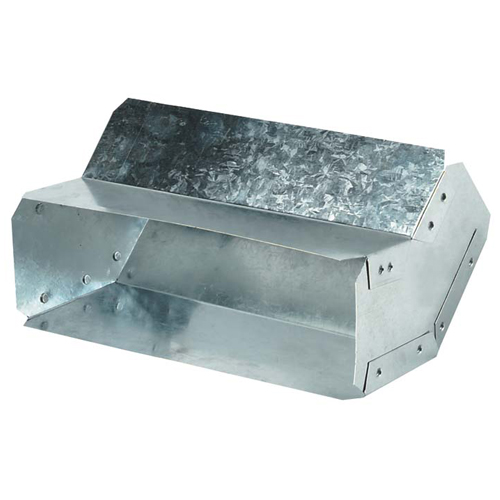 45° Rectangular Galvanized Flat Elbow