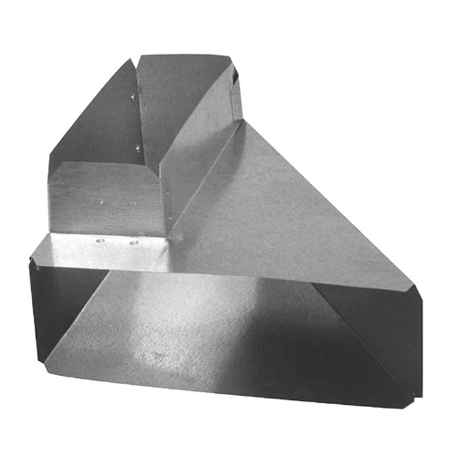 90° Angle Galvanized Left Reverse Elbow 3 1/4" x 10"