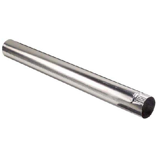 4" Diameter Rigid Aluminum Pipe, 24" Long